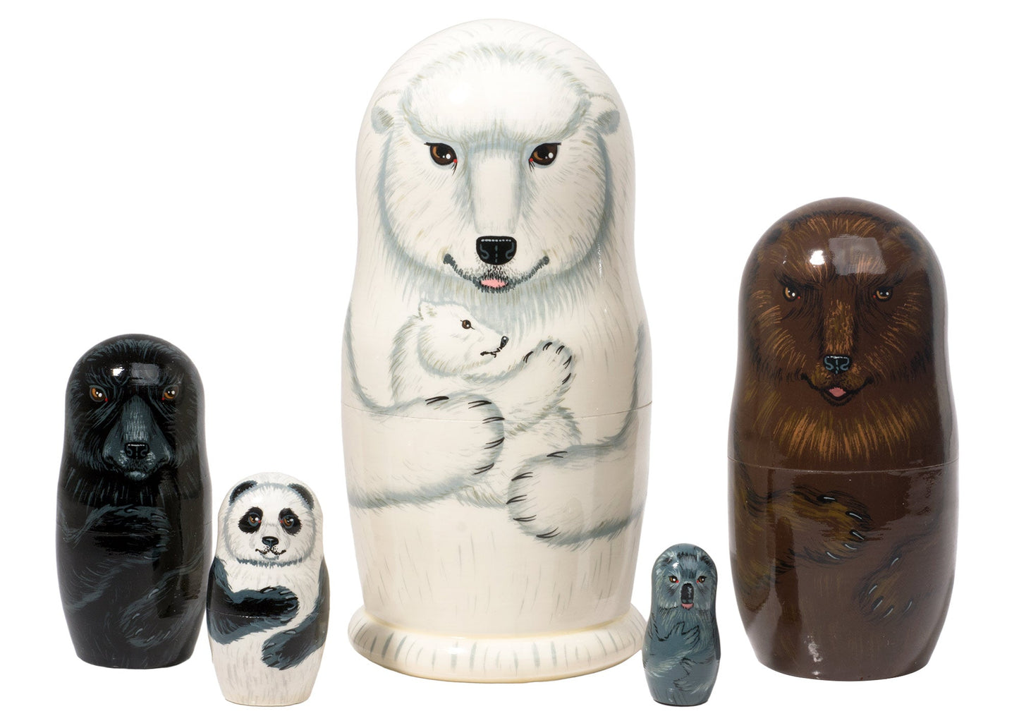 Animal Stacking Dolls Bears of the World 5pc/6''