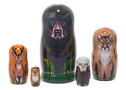 Animal Stacking Dolls Forest Animals 5pc/5