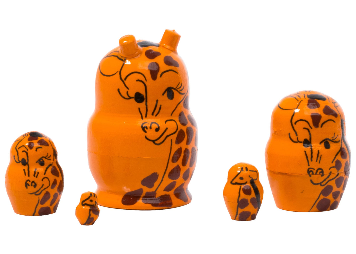 Animal Stacking Dolls Miniature Giraffe 5pc/1''