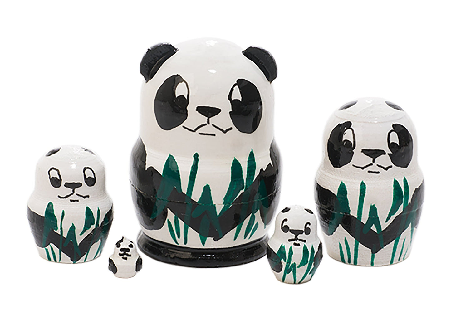 Animal Stacking Dolls Miniature Pandas 5pc/1.5''