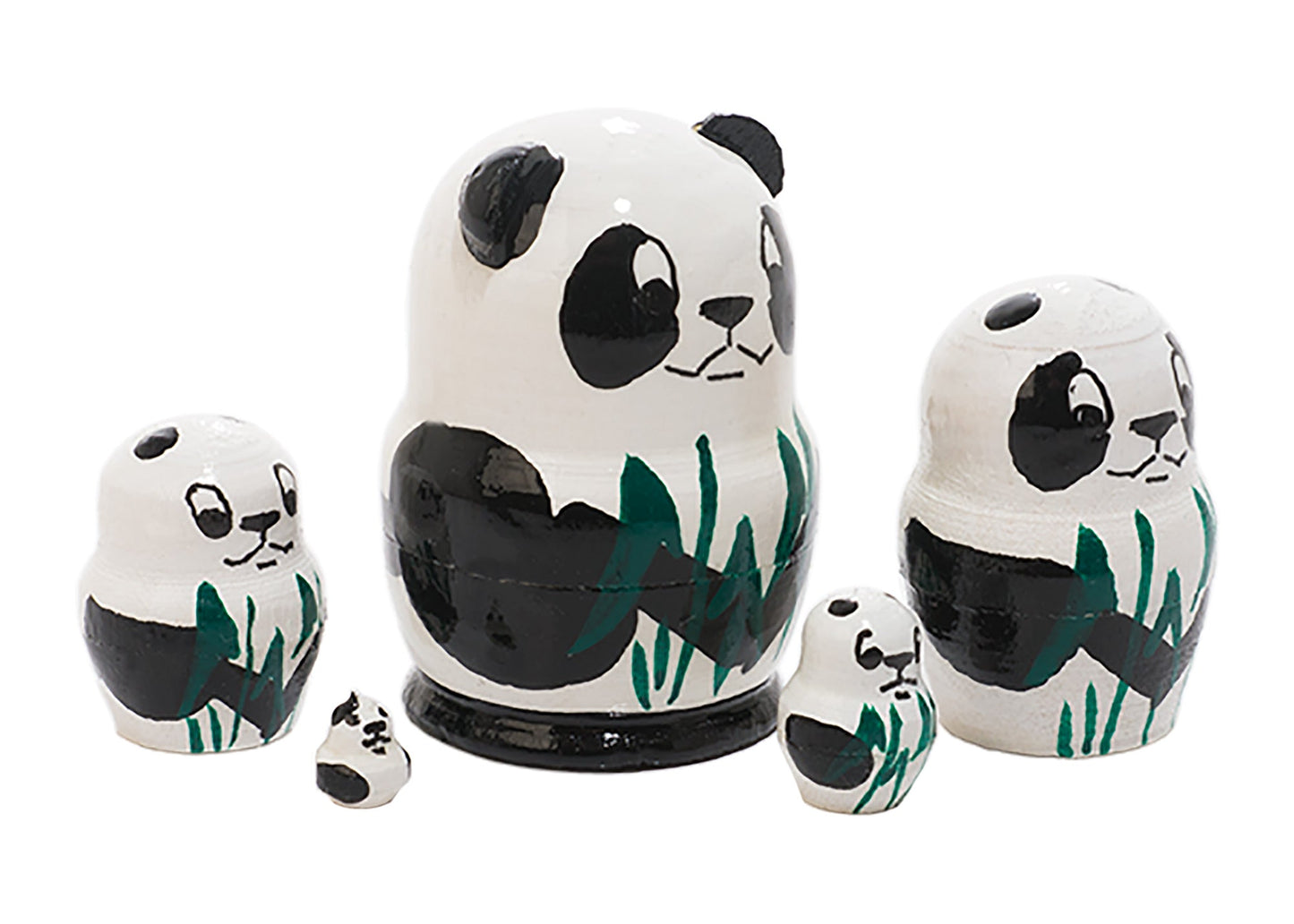 Animal Stacking Dolls Miniature Pandas 5pc/1.5''