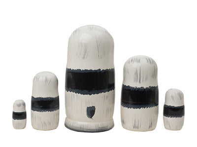 Animal Stacking Dolls Pandas 5pc/5"