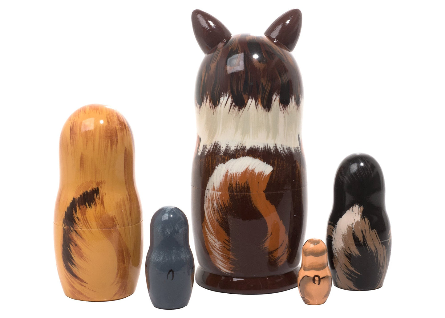 Animal Stacking Dolls Stray Dogs 5pc/6"