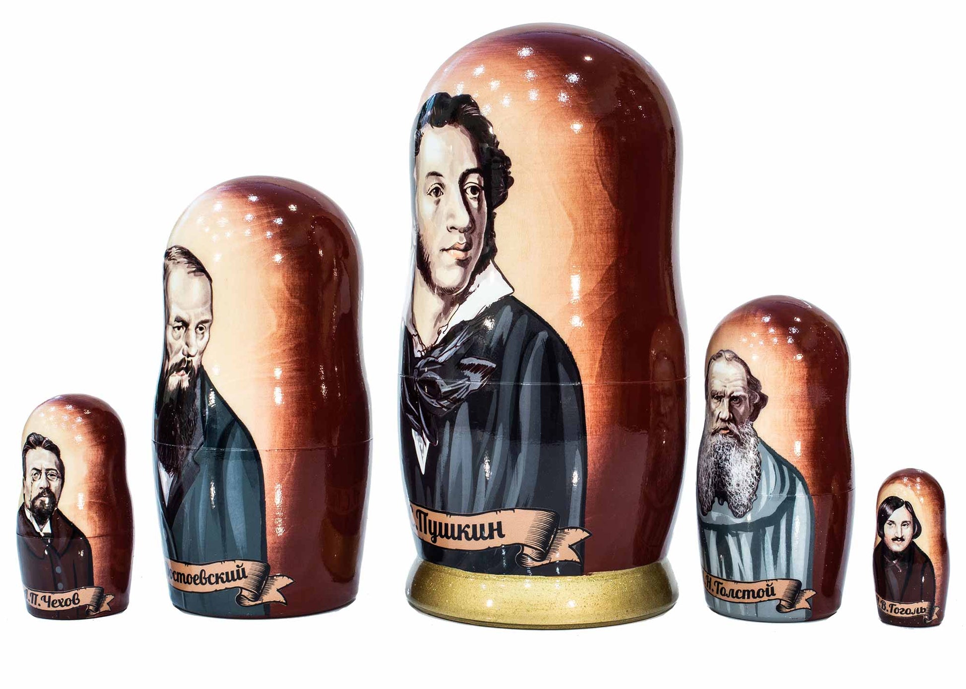 Stackable Dolls Russian Authors 5pc/6''