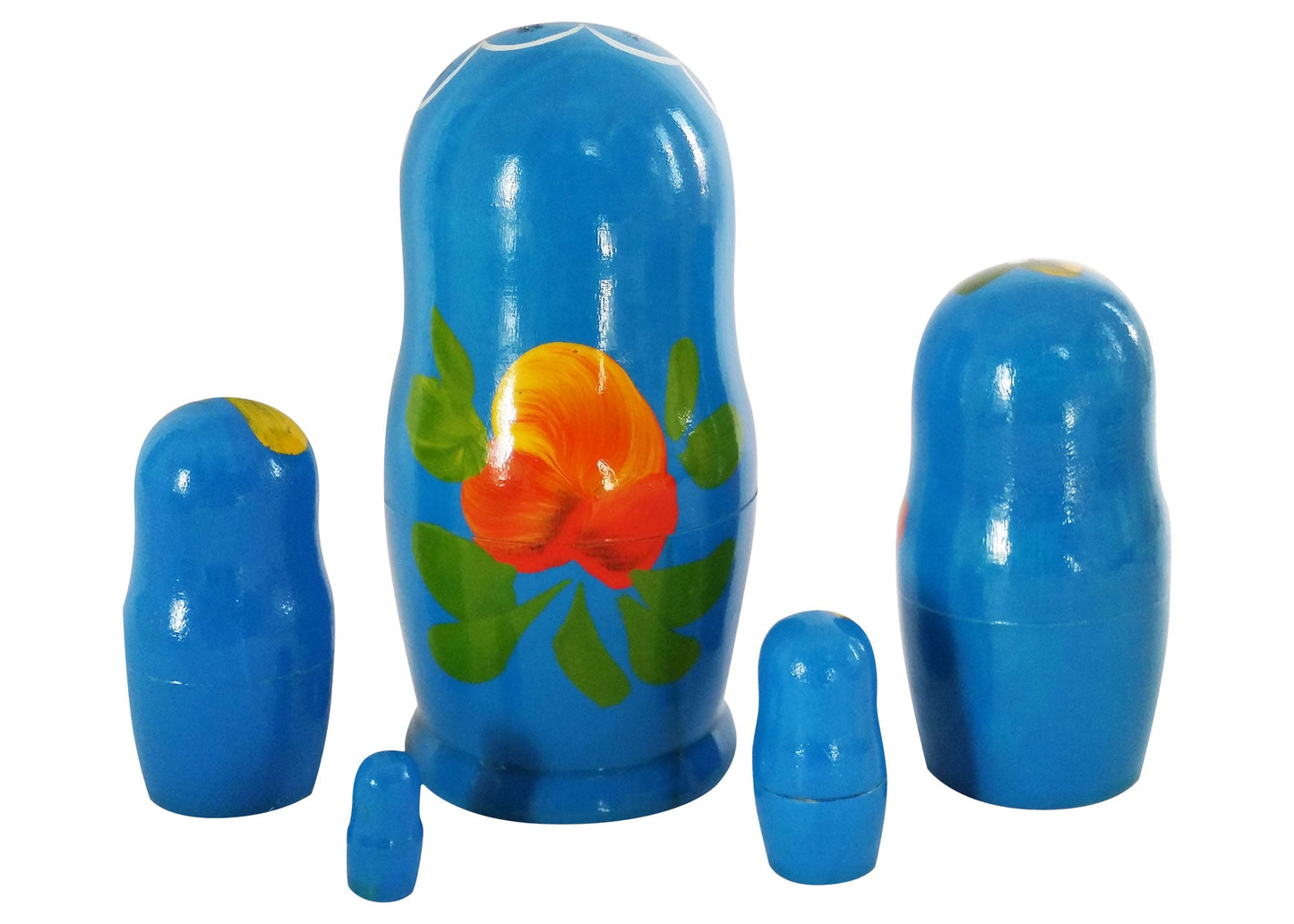 Babushka Dolls Light Blue 5pc/4”