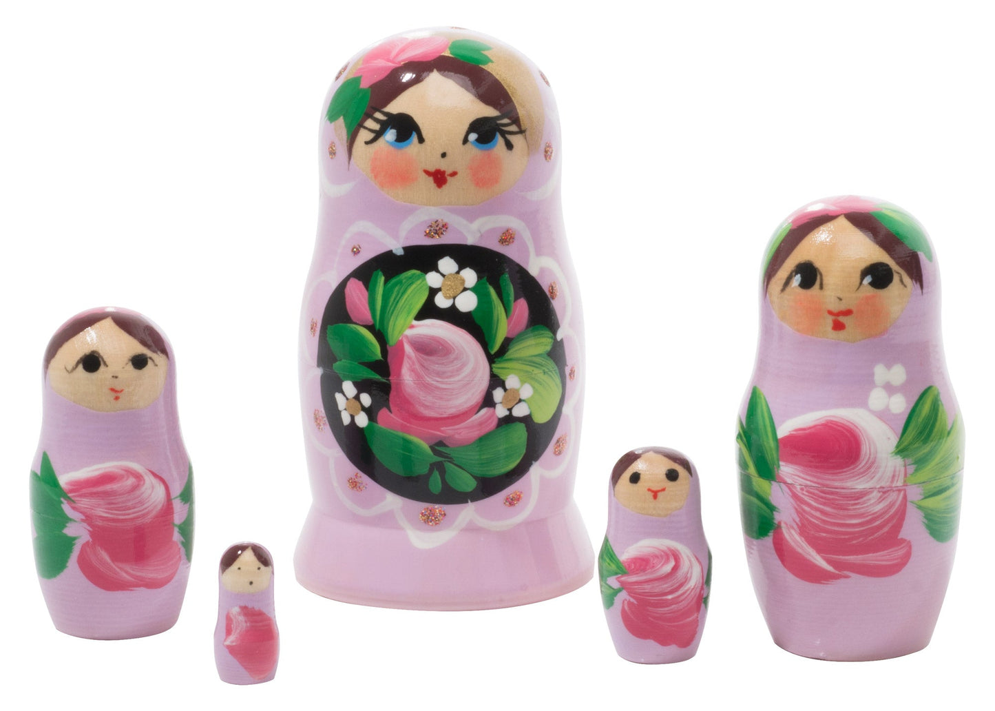 Babushka Stacking Doll Lavender 5pc/4''