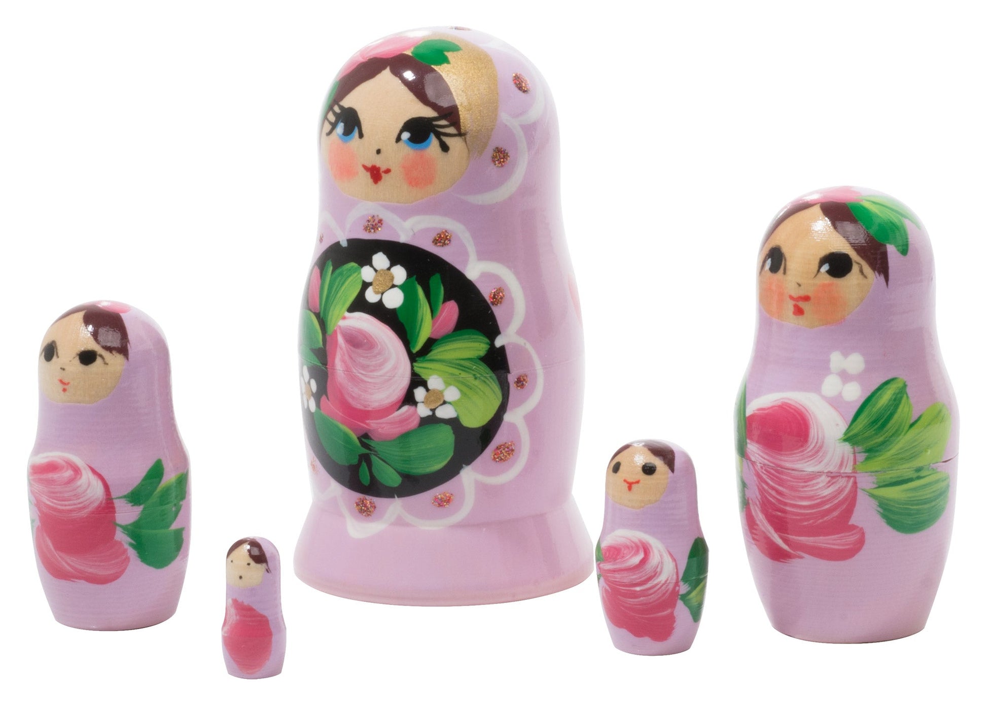 Babushka Stacking Doll Lavender 5pc/4''