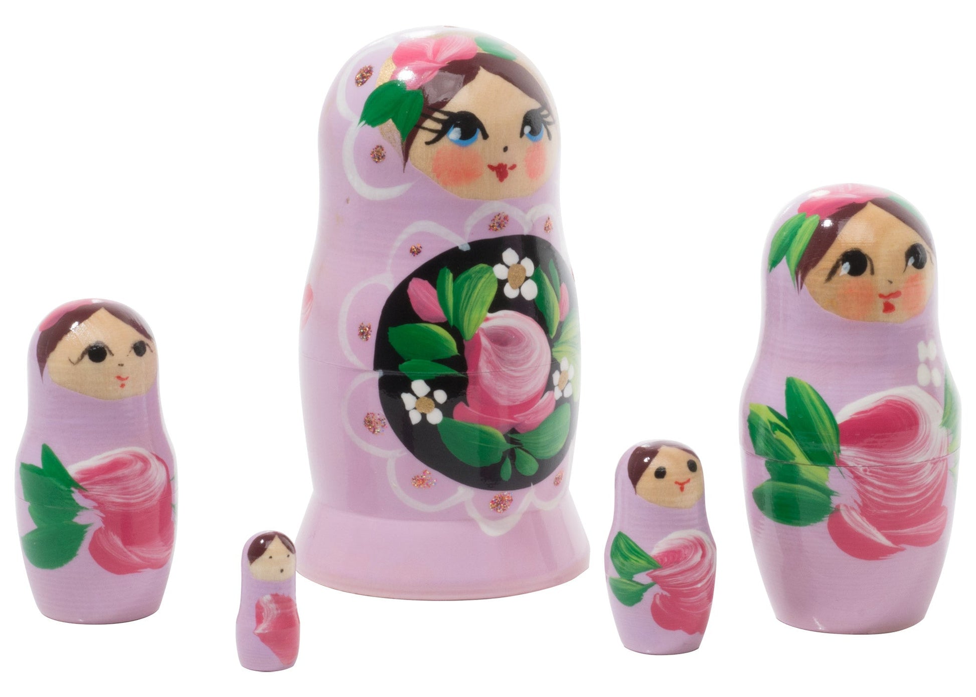 Babushka Stacking Doll Lavender 5pc/4''