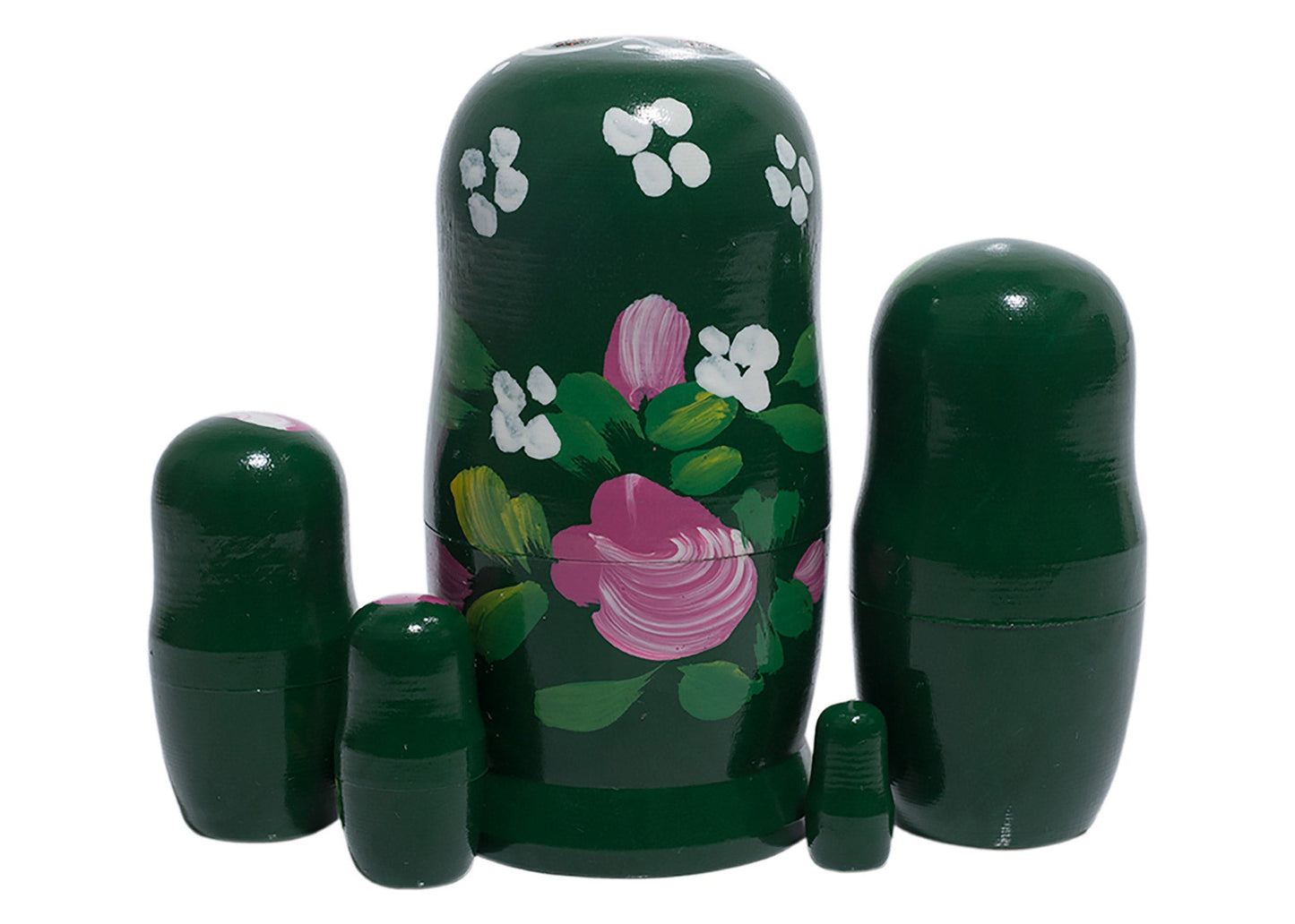 Babushka Stacking Dolls Green 5pc/4”