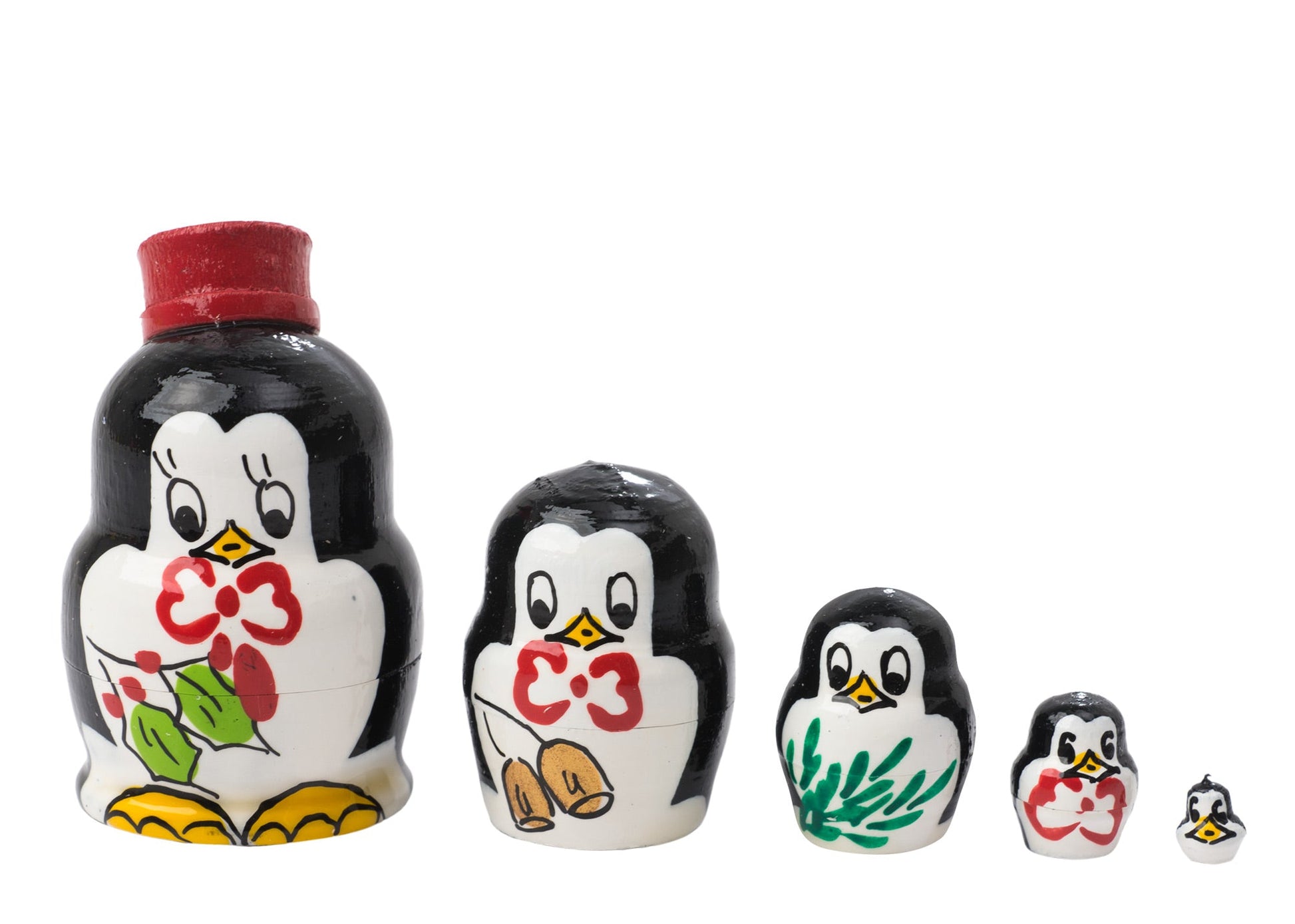 Bird Nesting Dolls Miniature Penguins 5pc/1''