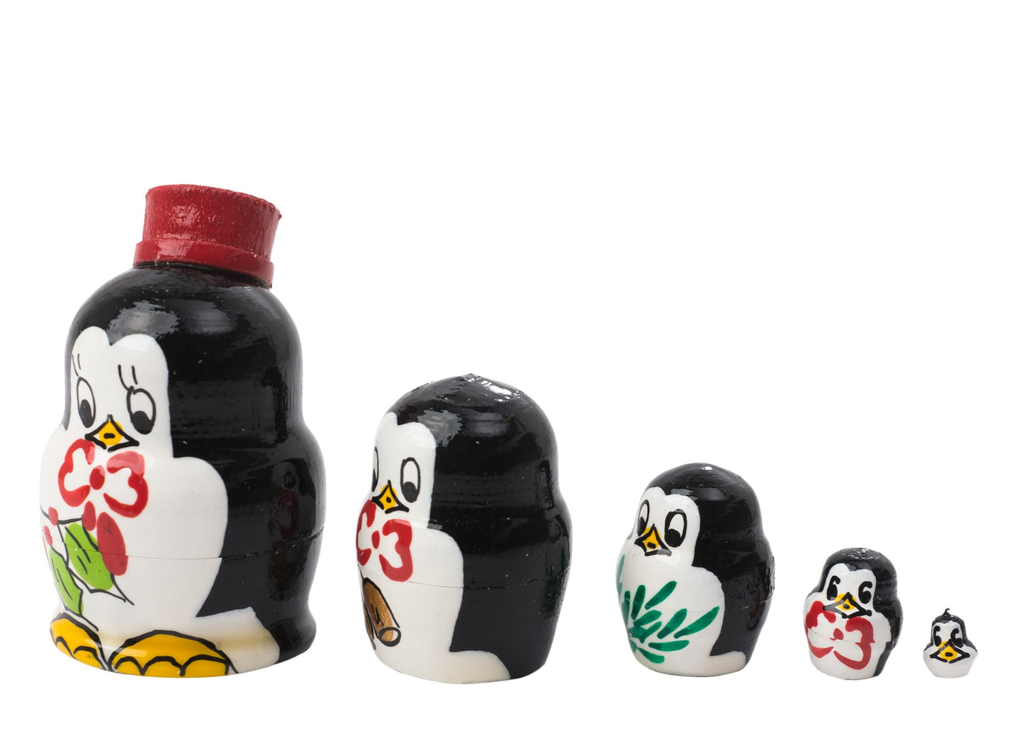Bird Nesting Dolls Miniature Penguins 5pc/1''