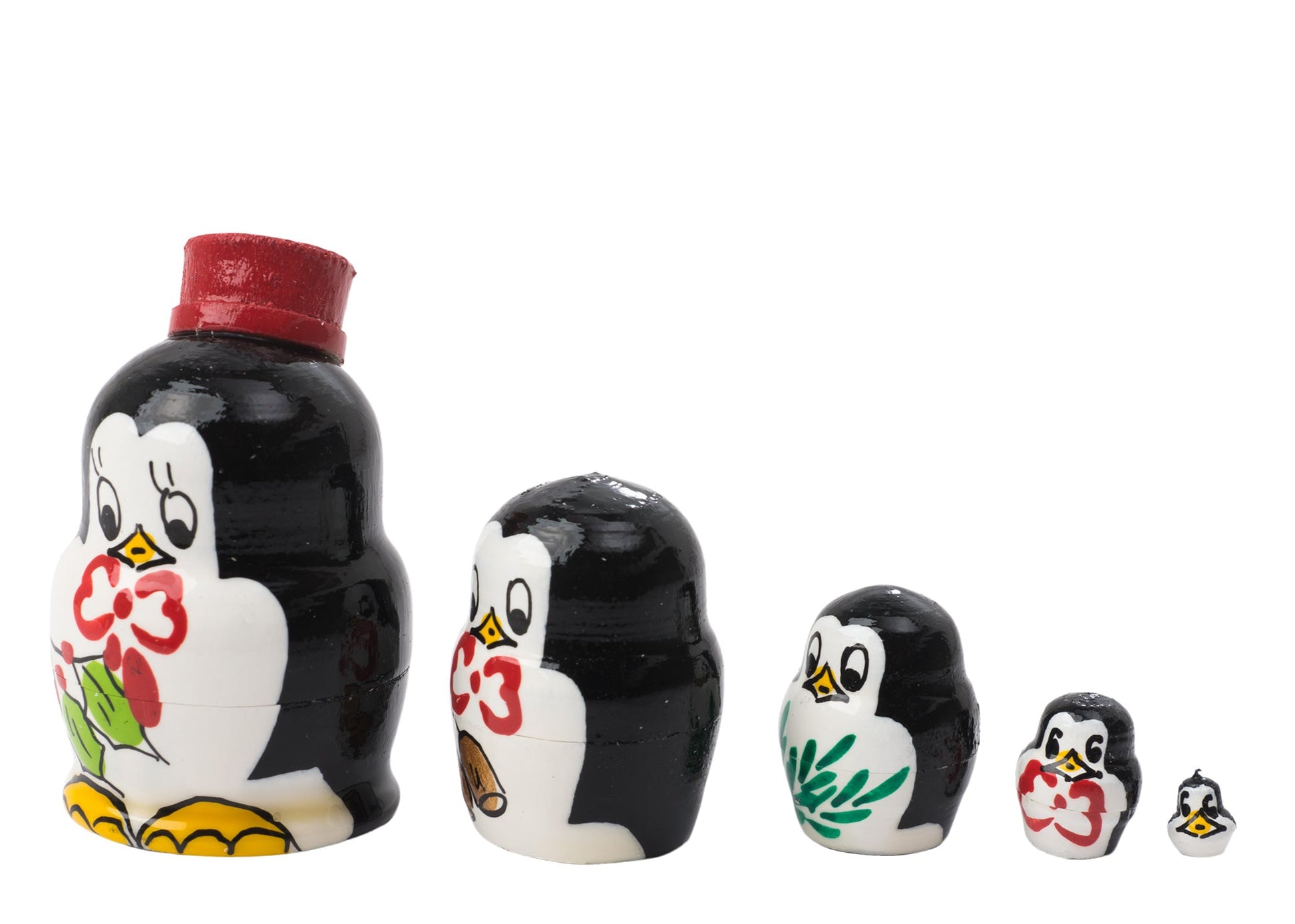 Bird Nesting Dolls Miniature Penguins 5pc/1''