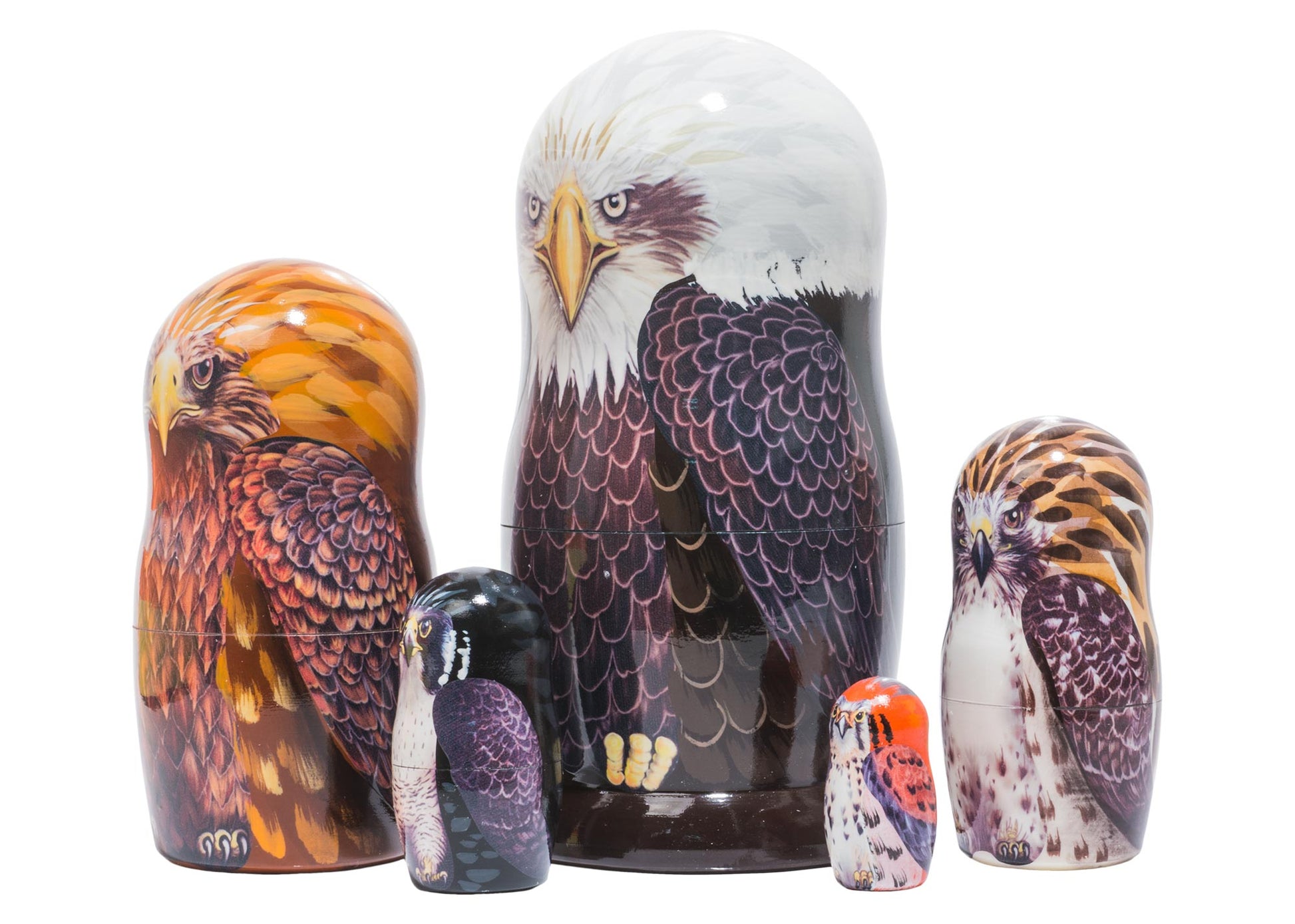 Bird Nesting Dolls Raptors 5pc/6"