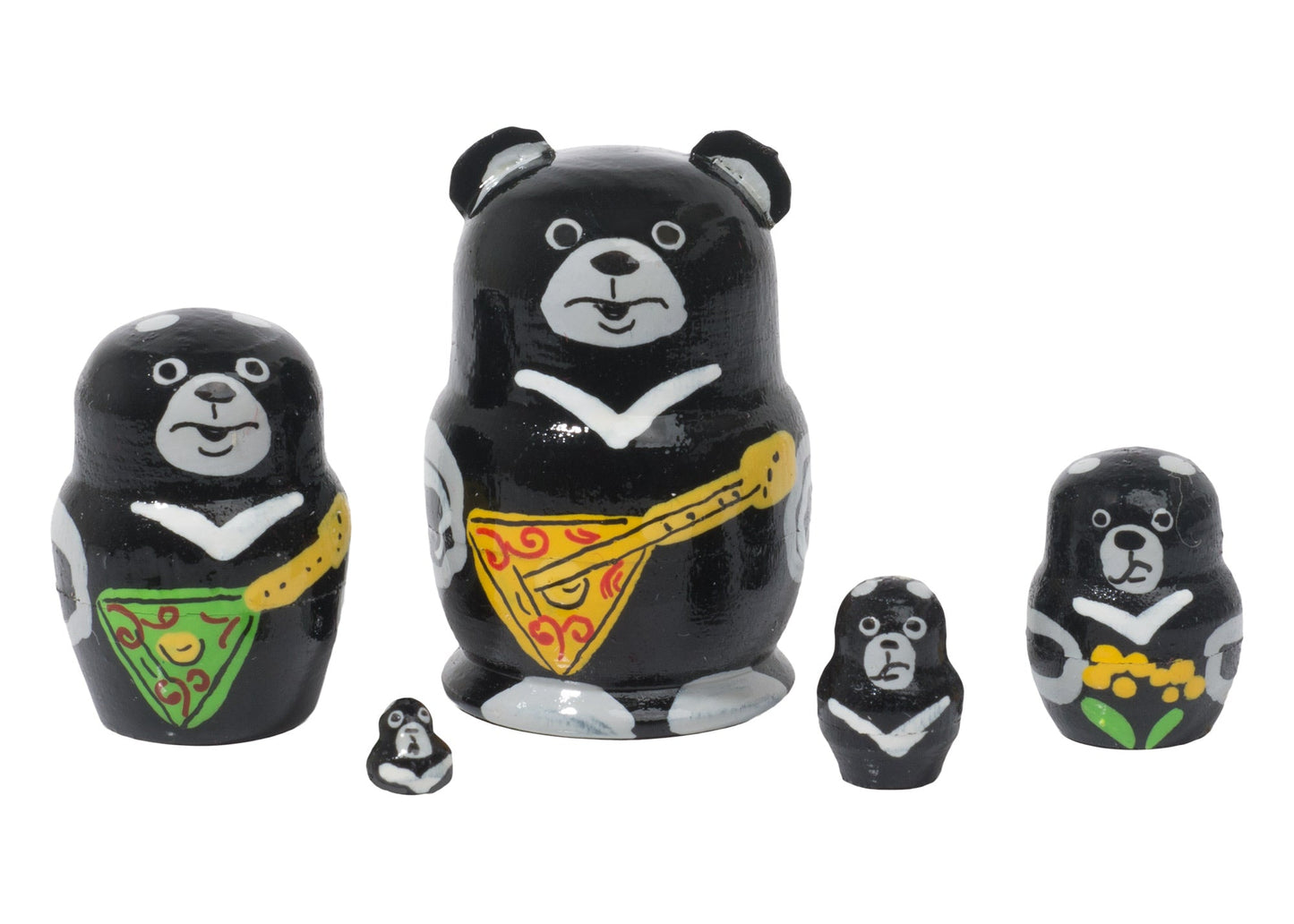 Mini Bear (Black) 5pc/1''
