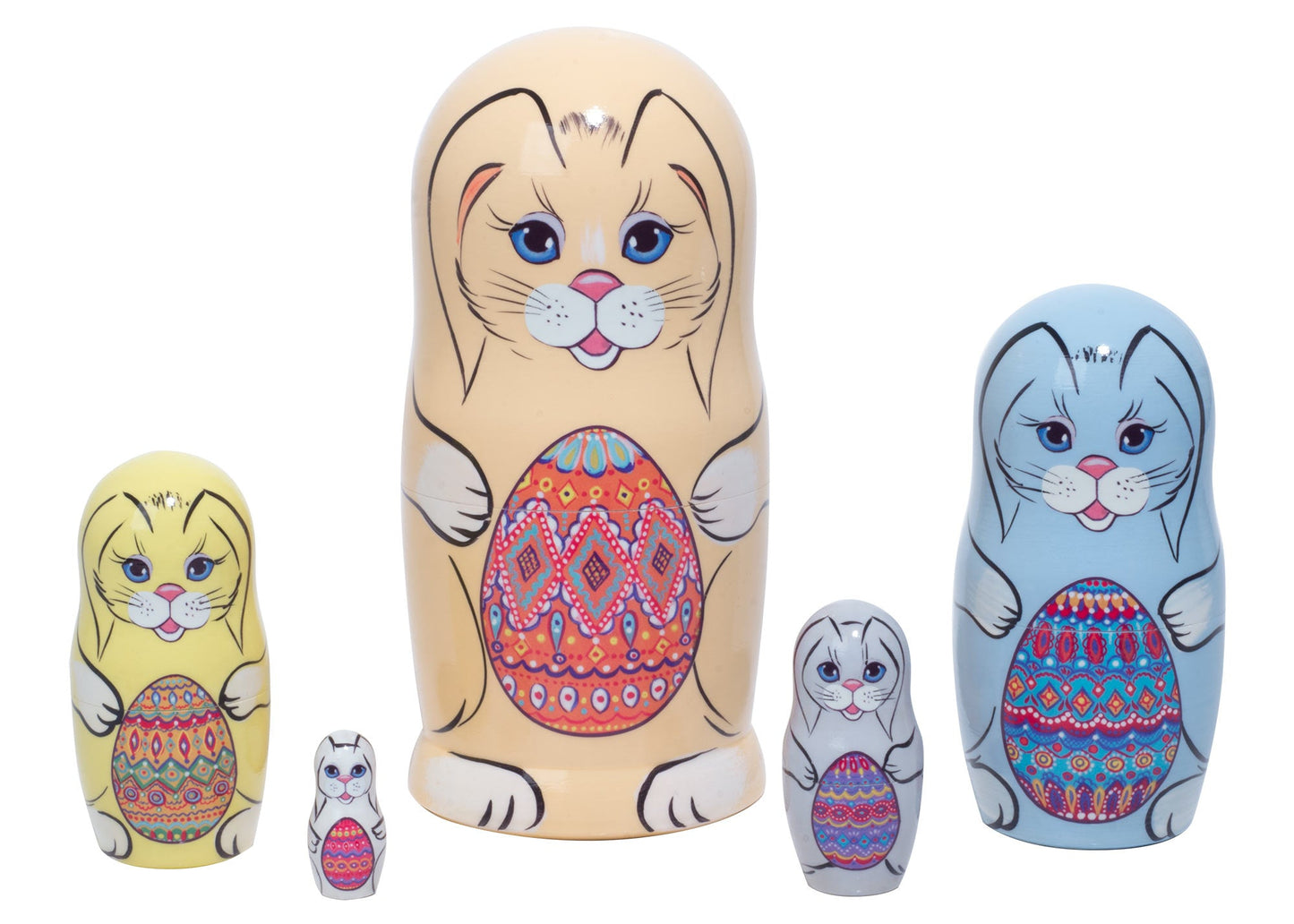 Bunny Nesting Dolls Easter Bunnies 5pc/5''