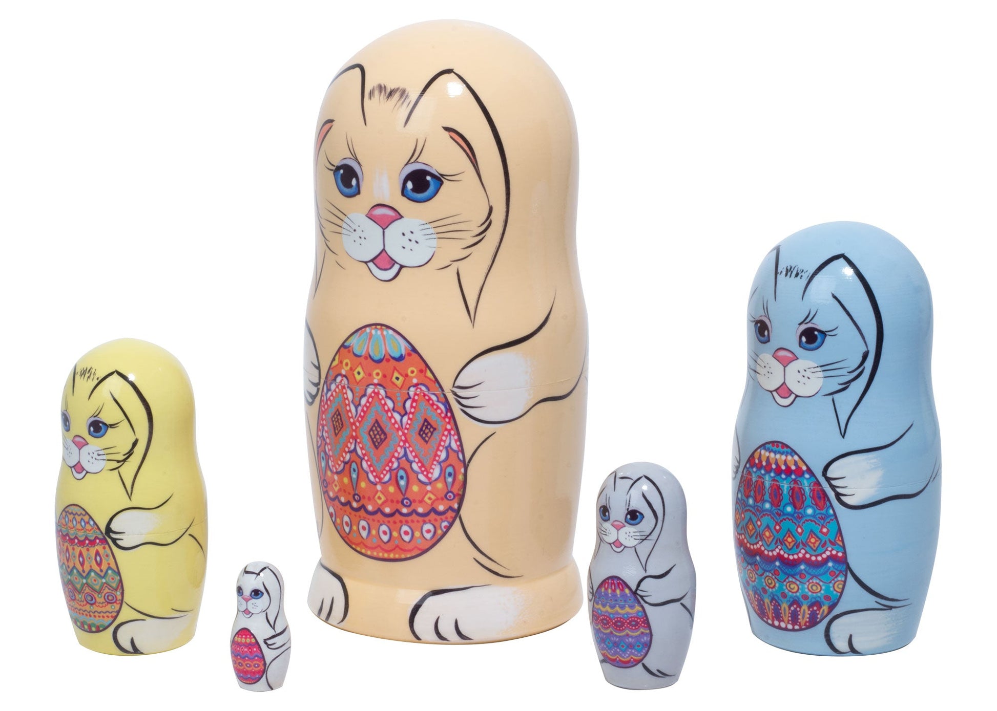 Bunny Nesting Dolls Easter Bunnies 5pc/5''