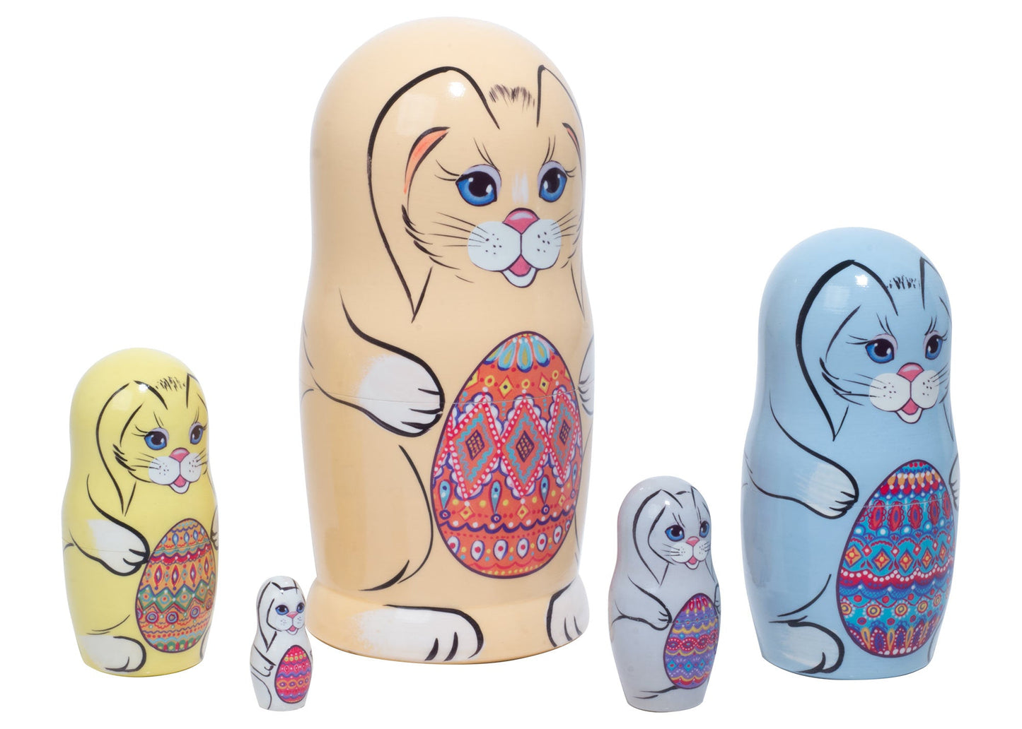 Bunny Nesting Dolls Easter Bunnies 5pc/5''