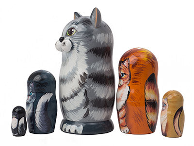 Cat Babushka Dolls Cool Cat Gang 5pc/6"