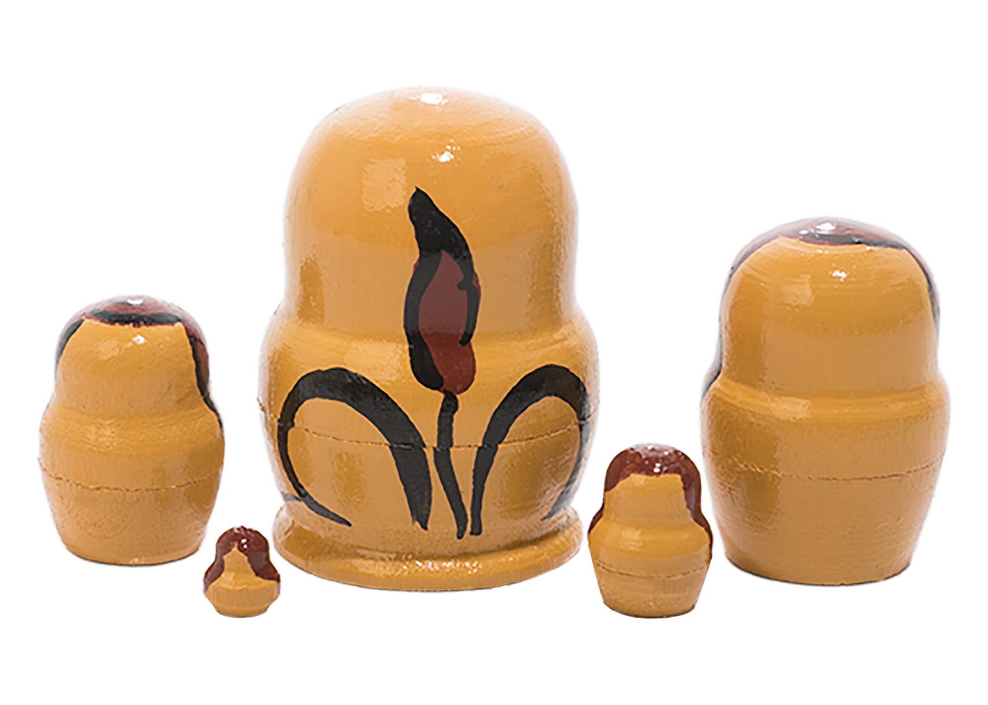 Cat Babushka Dolls Miniature Lion 5pc/1''