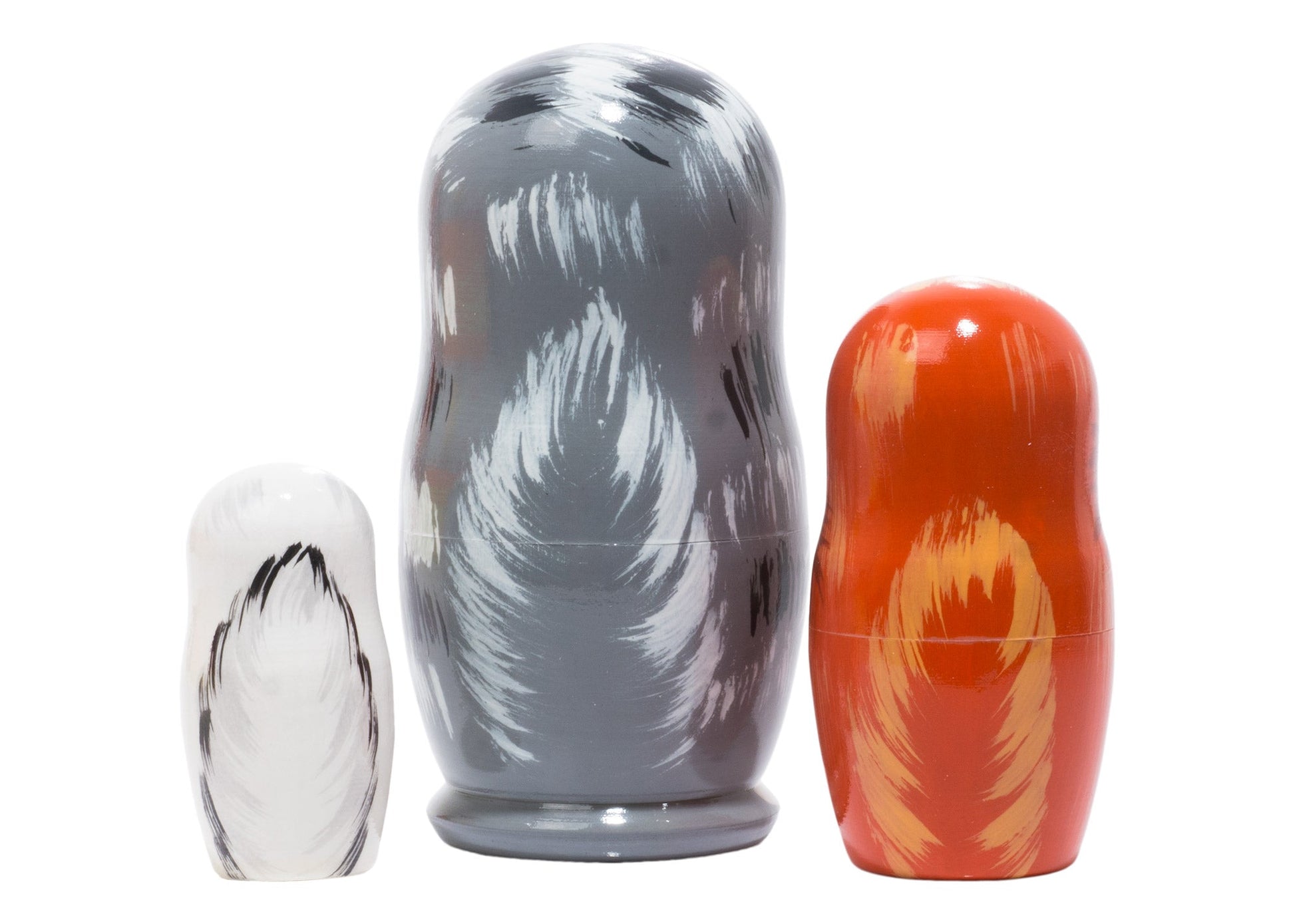 Cat Babushka Dolls See No Evil 3pc/4'' Wooden Russian Dolls