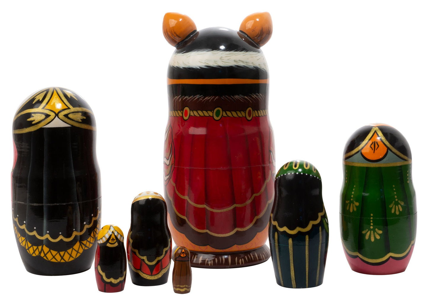 Cat Russian Dolls Henry VIII Cat 7pc/7"