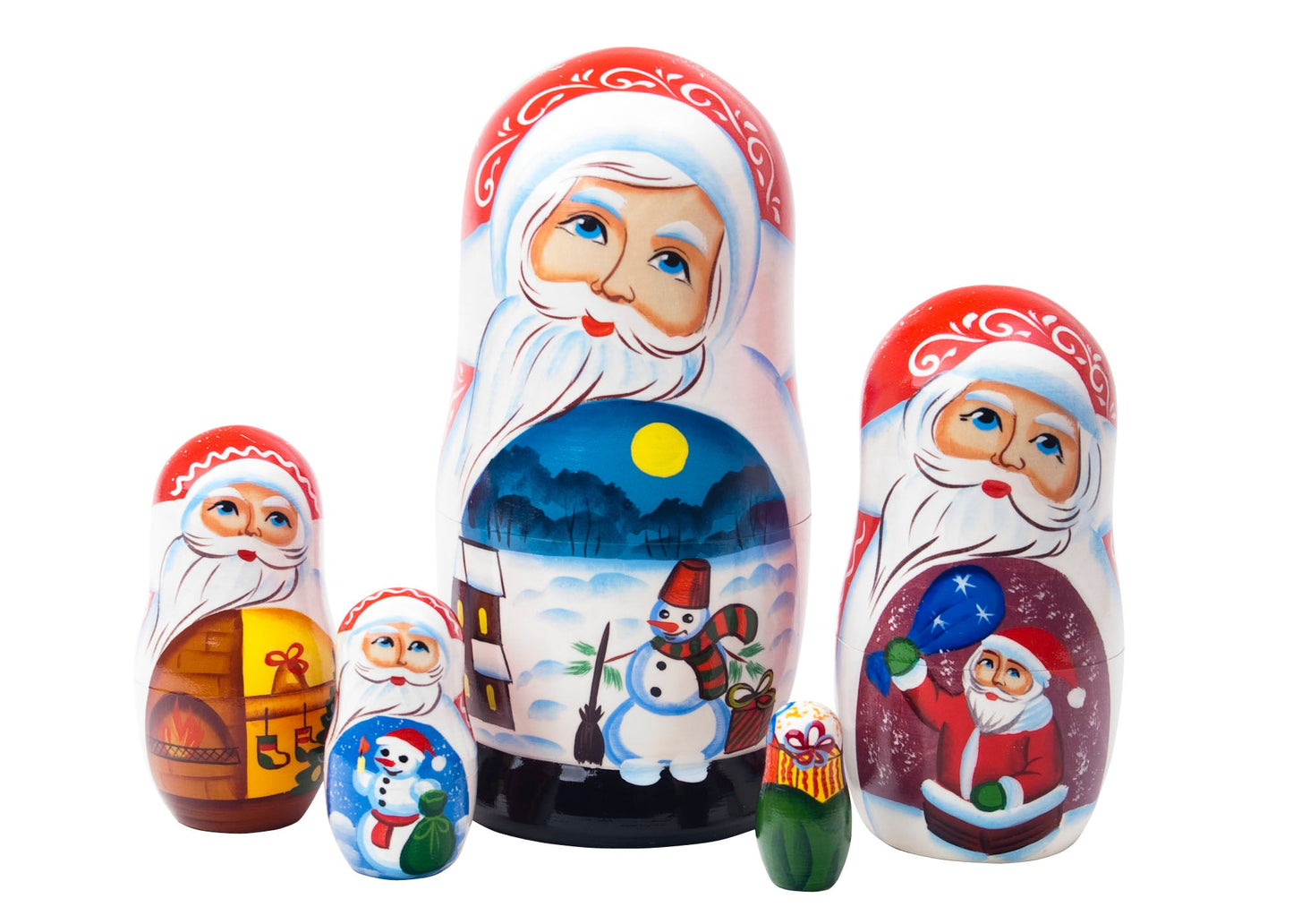 Christmas Babushka Dolls 5pc/6"