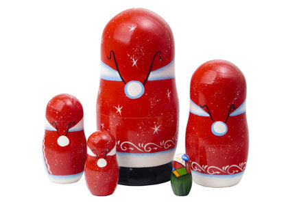 Christmas Babushka Dolls 5pc/6"
