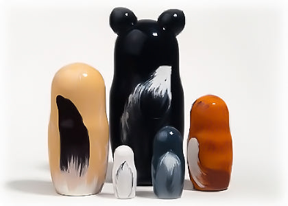 Black & White Cat 5pc/5''