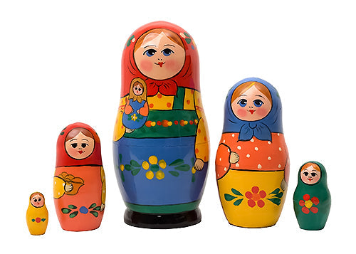Stackable Dolls Zagorsk 5pc/6''