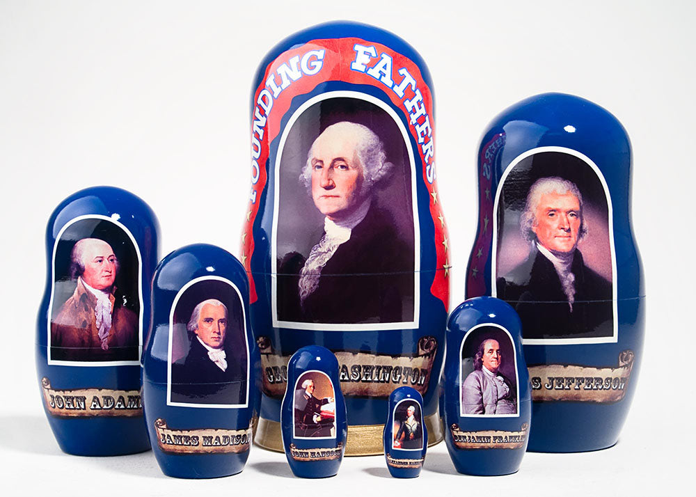Stackable Dolls Founding Fathers 7pc/8"