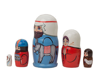 Xmas Nesting Dolls - Baby Jesus 5pc/4''