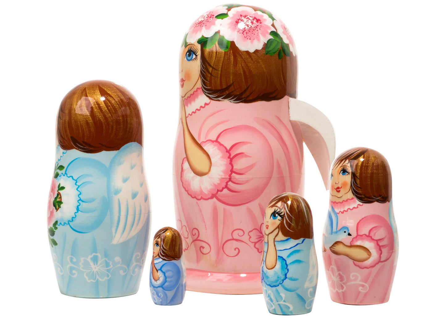 Matryoshka Stacking Dolls Angel 5pc/6”