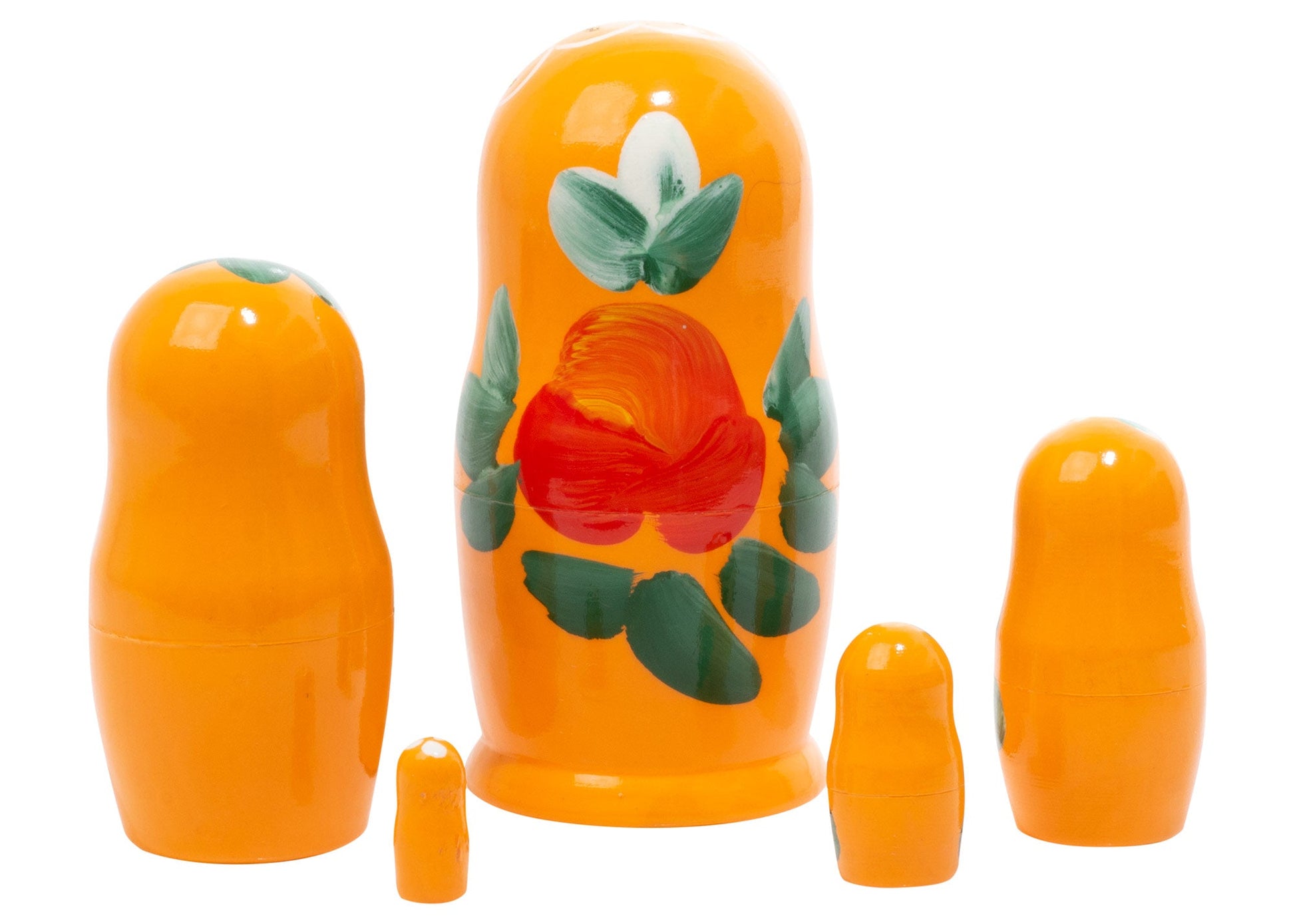 Matryoshka Stacking Dolls Orange 5pc/4"