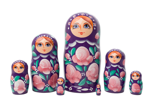 Matryoshka Stacking Dolls Plum 7pc/6