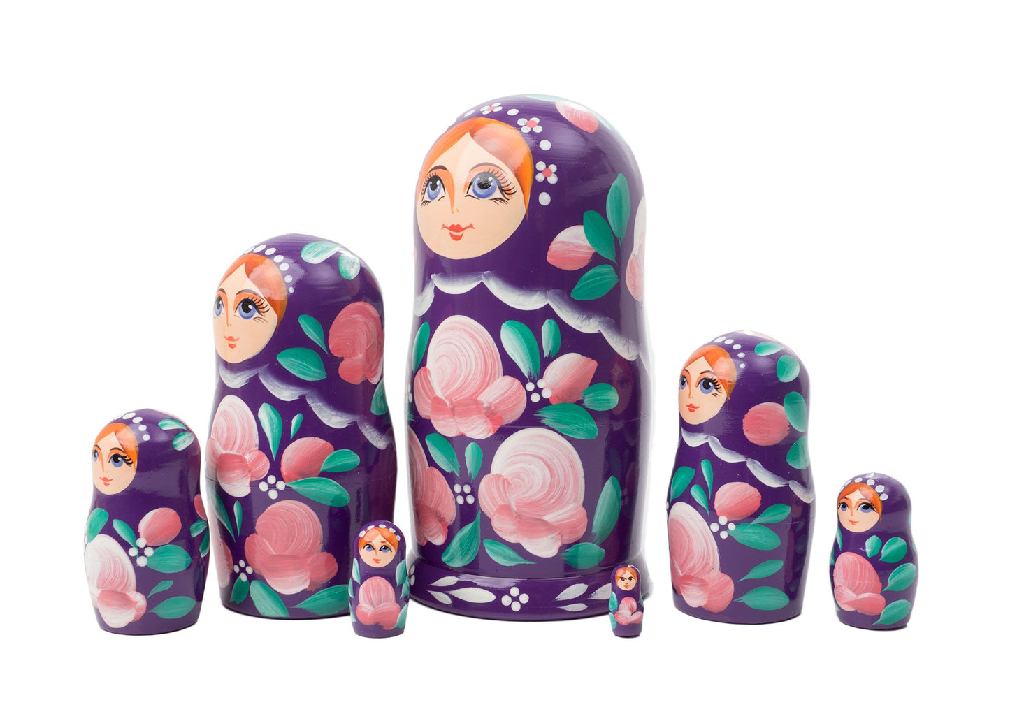 Matryoshka Stacking Dolls Plum 7pc/6