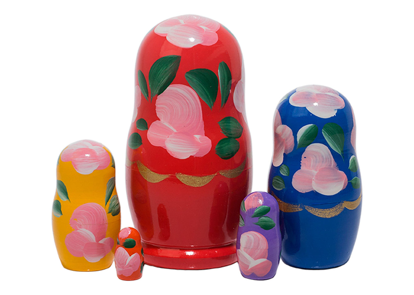 Matryoshka Stacking Dolls Rainbow 5pc/4”