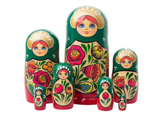 Matryoshka Stacking Dolls Volga 7pc/8”