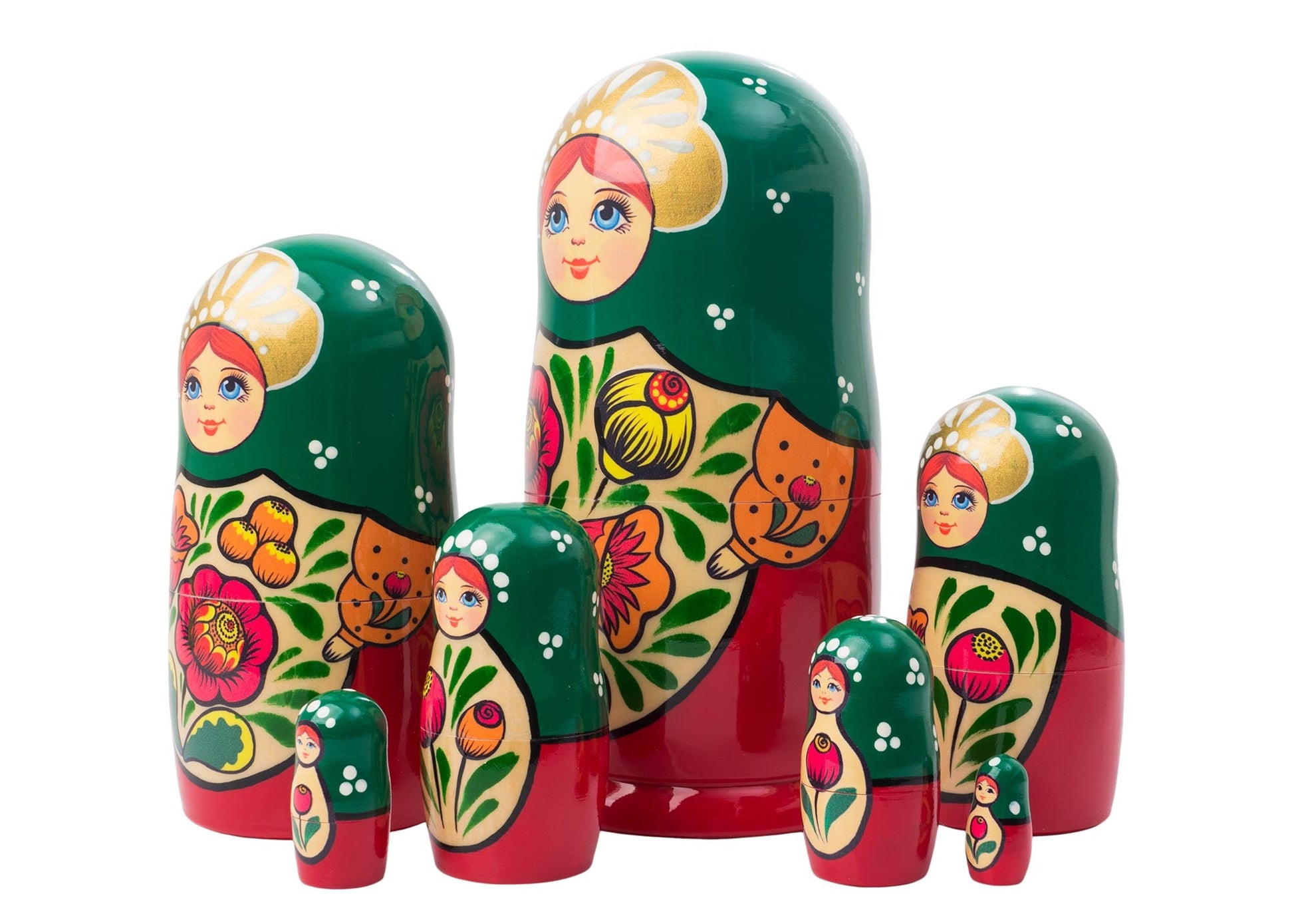 Matryoshka Stacking Dolls Volga 7pc/8”