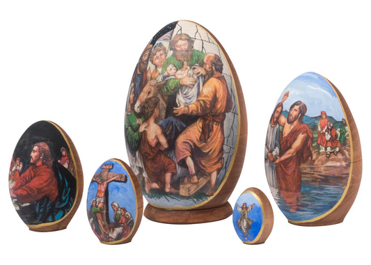 Nativity Babushka Dolls Life of Christ 5pc/5”