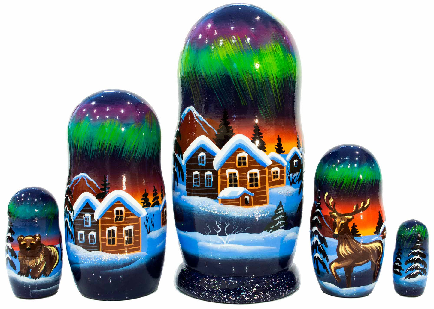 Nesting Doll Toy Northern Lights 5pc/6''