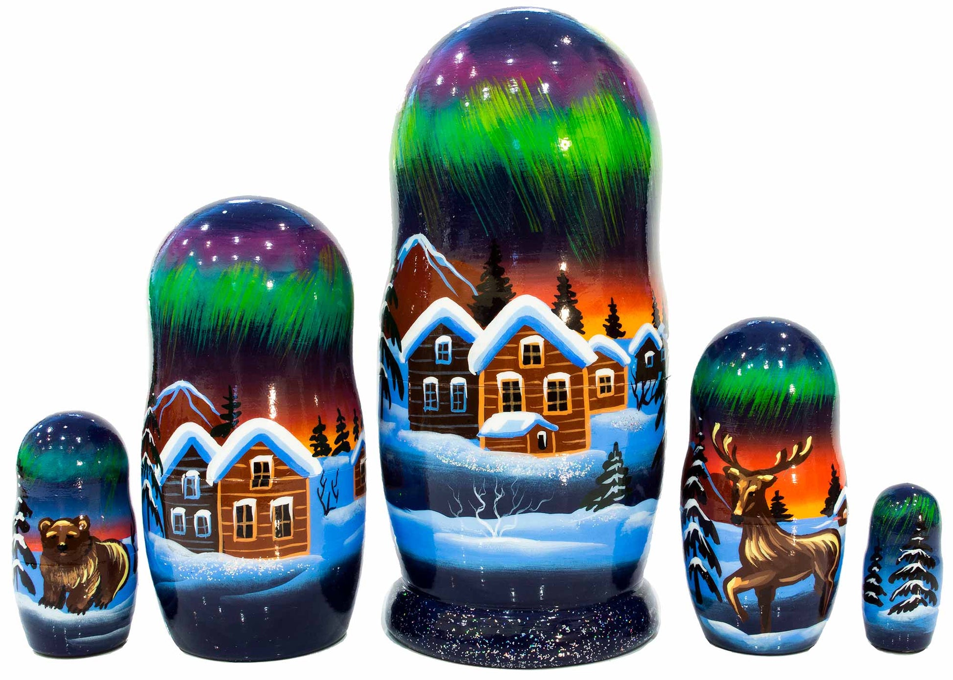 Nesting Doll Toy Northern Lights 5pc/6''