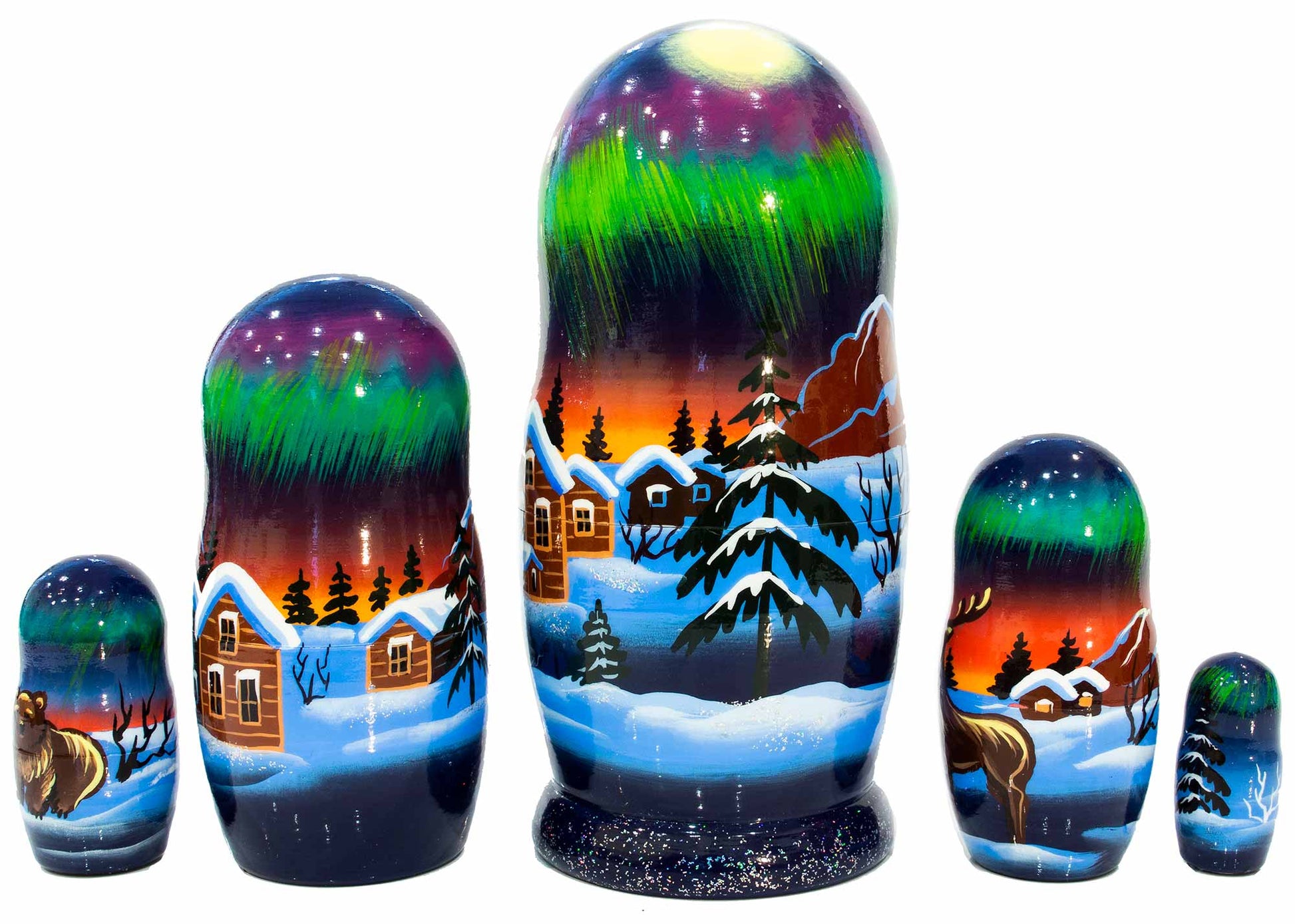 Nesting Doll Toy Northern Lights 5pc/6''