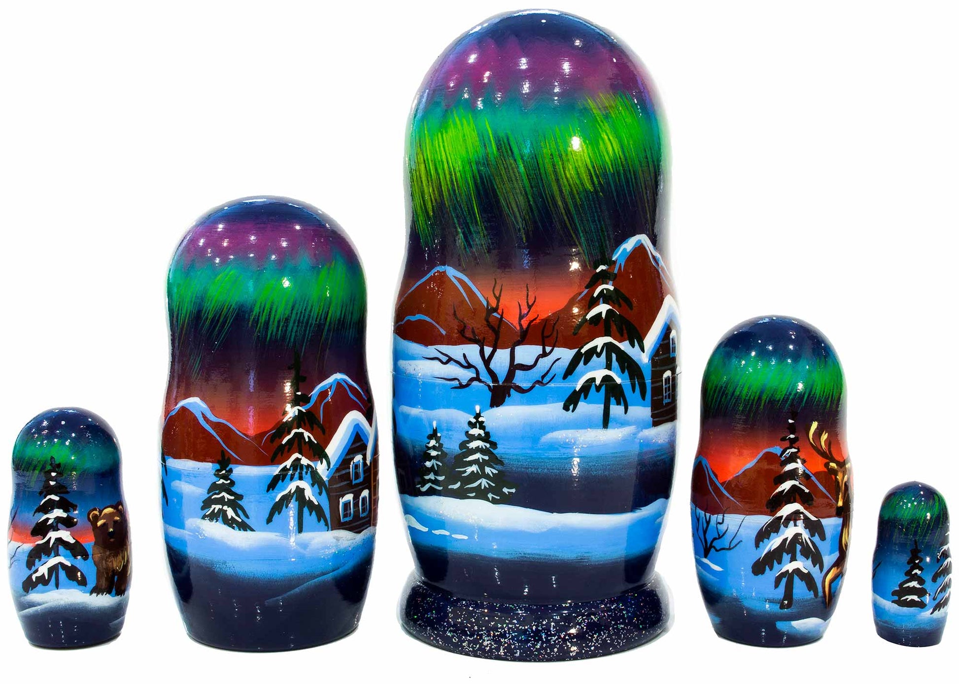 Nesting Doll Toy Northern Lights 5pc/6''