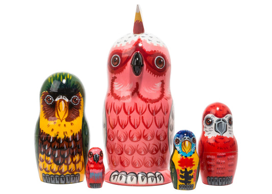 Nesting Doll Toys Parrots 5pc/6"