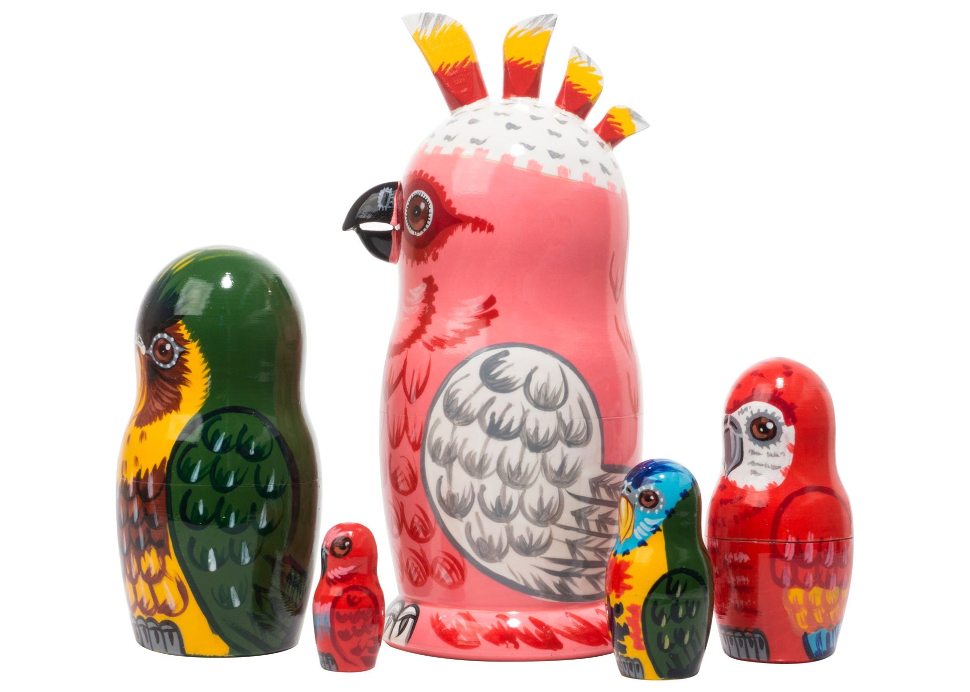 Nesting Doll Toys Parrots 5pc/6"