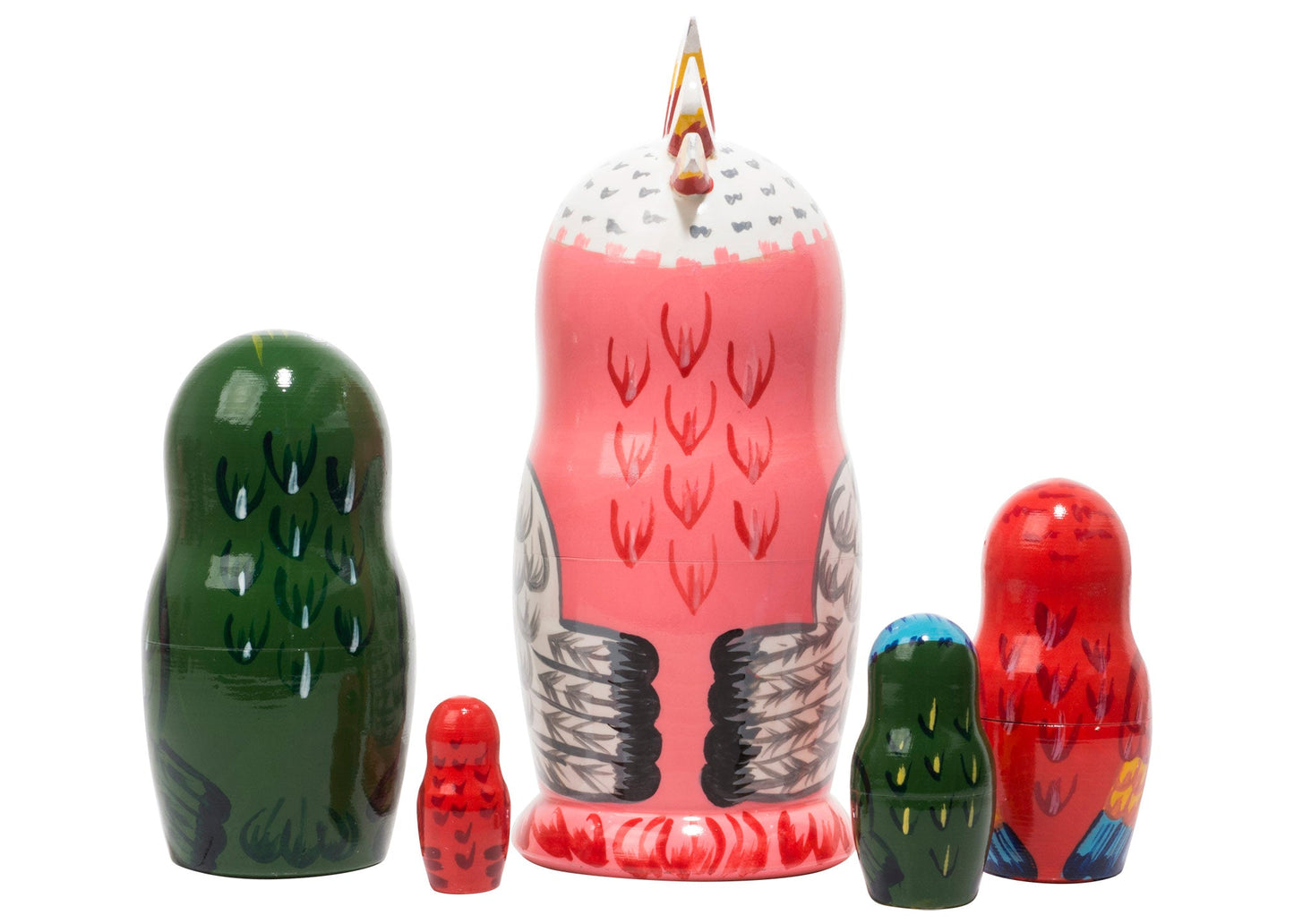 Nesting Doll Toys Parrots 5pc/6"