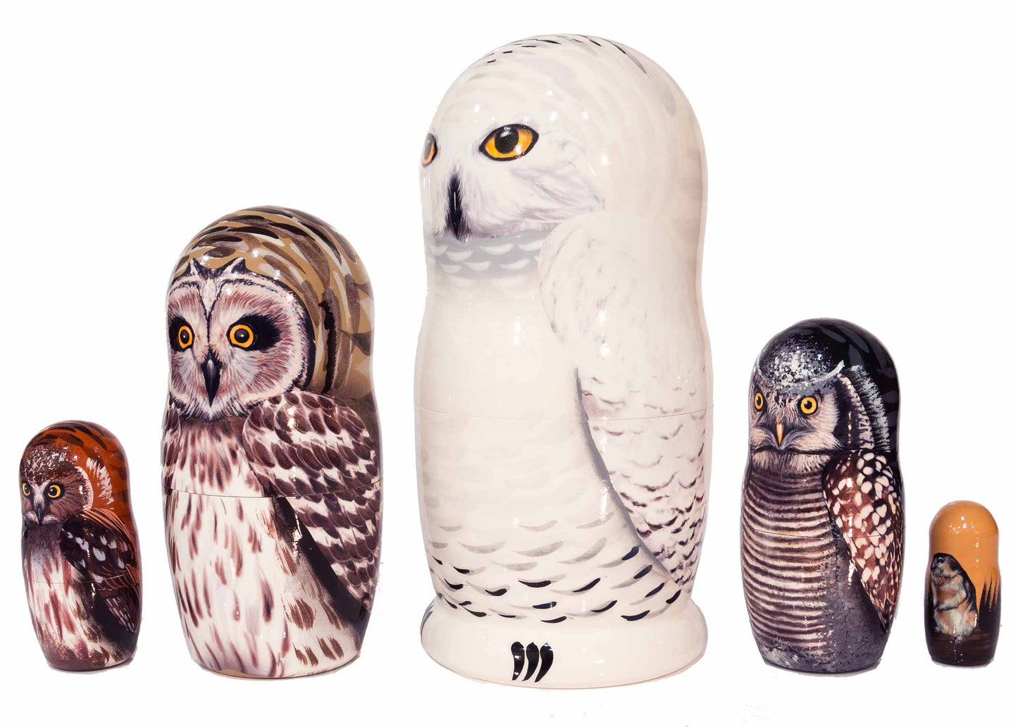 Owl Stacking Doll 5pc/6"
