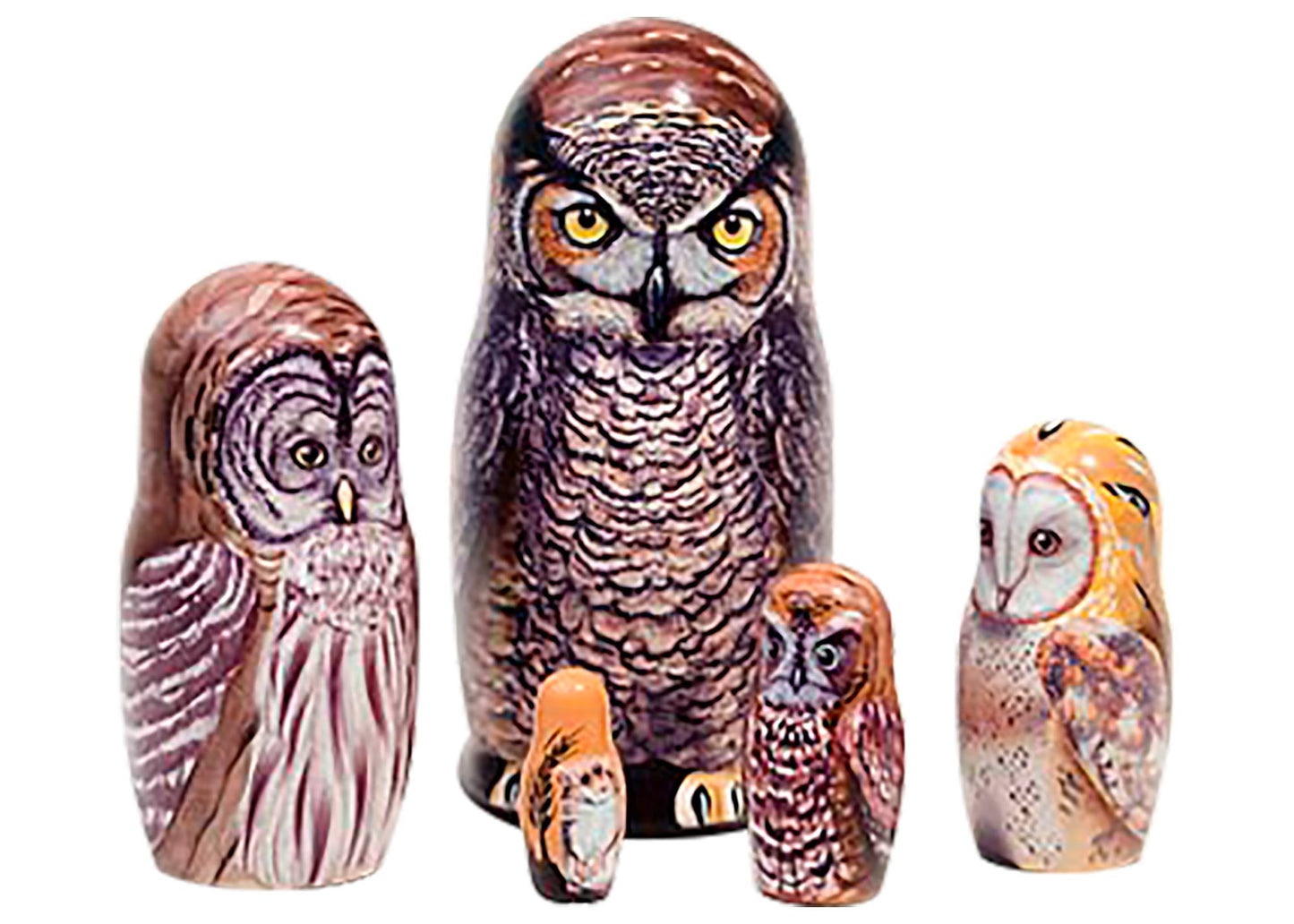 Owl Stacking Doll Majestic Owls 5pc/6”