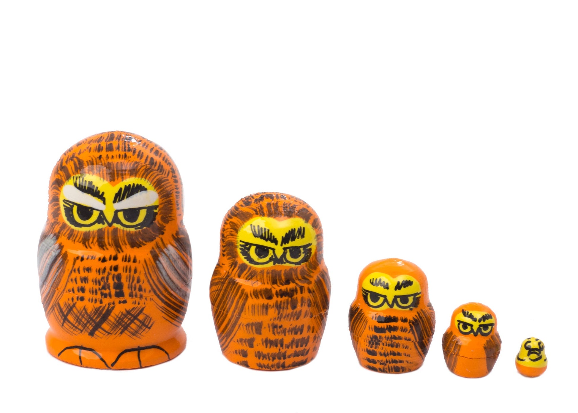Owl Stacking Doll Miniature 5pc/1''