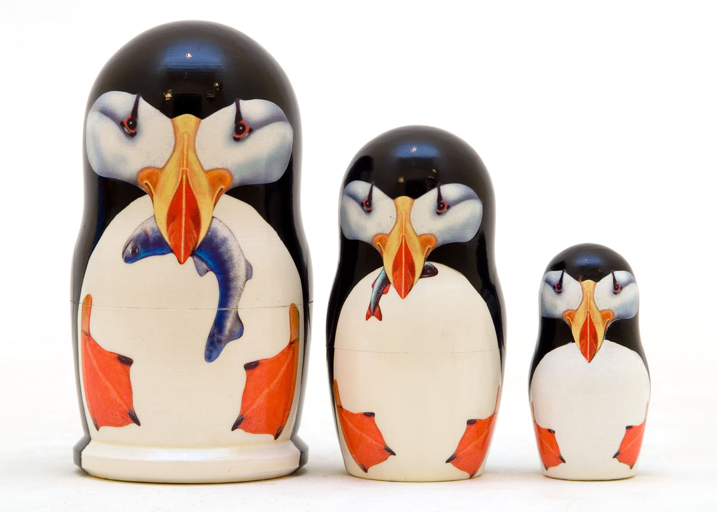 Bird Nesting Dolls Puffins 3pc/3.5''